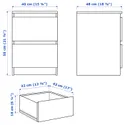 IKEA MALM МАЛЬМ, комод с 2 ящиками, белый, 40x55 см 802.145.49 фото thumb №5