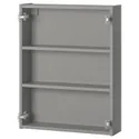 IKEA ENHET ЕНХЕТ, навісна шафа з 2 полицями, сірий, 60x15x75 см 404.404.55 фото thumb №1