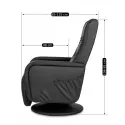 Поворотне масажне крісло MEBEL ELITE SPIKE, екошкіра: чорний фото thumb №15
