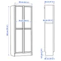 IKEA BILLY БИЛЛИ, стеллаж с дверьми, коричневый орех, 80x30x202 см 195.631.32 фото thumb №5