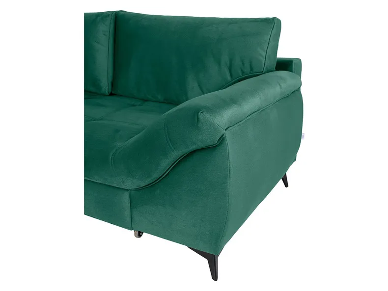 BRW Лівосторонній кутовий диван Asturia розкладний з ящиком для зберігання велюровий зелений, NA-ASTURIA-RECBK.2F-GA_BBF2F1 фото №7