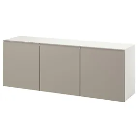 IKEA BESTÅ БЕСТО, комбинация настенных шкафов, белый/бежевый, 180x42x64 см 895.693.43 фото