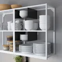 IKEA ENHET ЕНХЕТ, кухня, біла / сіра рамка, 143x63.5x222 см 394.856.47 фото thumb №6