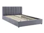 Ліжко двоспальне оксамитове SIGNAL MONTREAL Velvet, 160x200, сірий фото