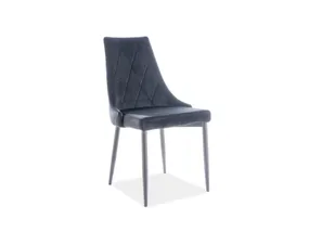 Кухонный стул SIGNAL TRIX B Velvet, Bluvel 19 - черный фото
