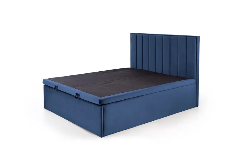 Ліжко двоспальне з підйомним механізмом HALMAR ASENTO 160x200 см темно-синя фото №1