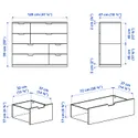 IKEA NORDLI НОРДЛИ, комод с 8 ящиками, белый, 120x99 см 792.395.03 фото thumb №5
