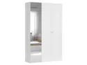 BRW 3-дверна шафа Flex 150 см з дзеркалом біла, білий/дзеркальний SZAFA_ZESTAW_23-BI/BI/SZ фото thumb №1