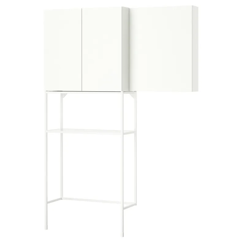 IKEA ENHET ЭНХЕТ, комбинация д / хранения, белый, 140x32x204 см 695.479.41 фото №1