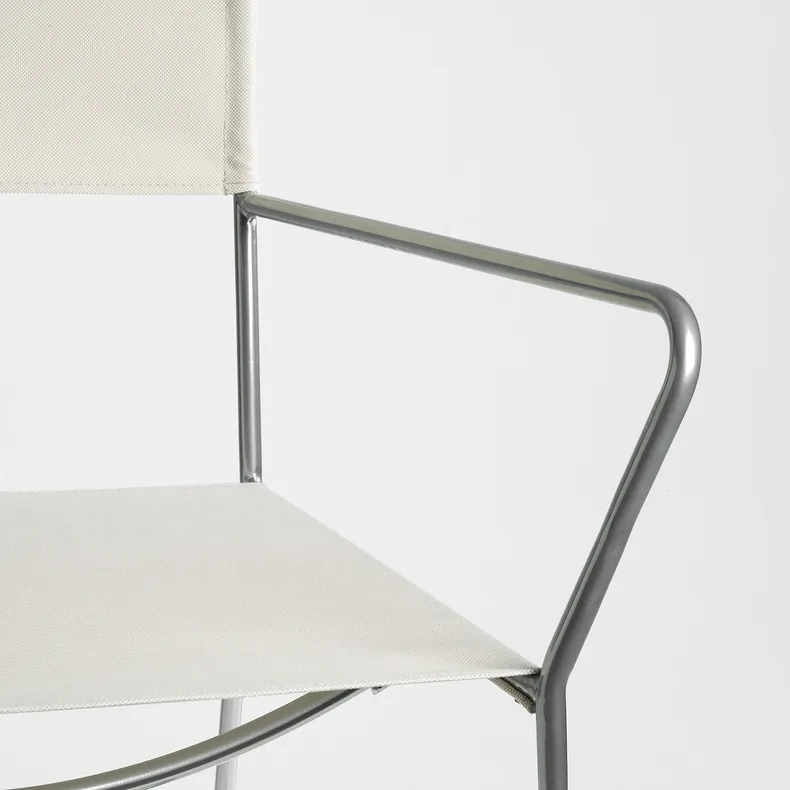 IKEA HÖGALT ХЕГАЛТ, стілець, сріблястий / дльвсборгський бежевий 505.514.24 фото №5