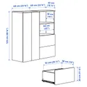 IKEA SMÅSTAD СМОСТАД / PLATSA ПЛАТСА, шафа, білий / бузковий, 120x42x123 см 595.482.29 фото thumb №5