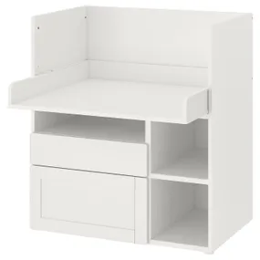 IKEA SMÅSTAD СМОСТАД, письменный стол, Белая рама с 2 выдвижными ящиками, 90x79x100 см 695.832.17 фото