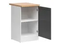 BRW Junona Line базовый шкаф для кухни 50 см правый с топом графит, белый/графит/дуб крафт голд D1D/50/82_P_ZBL-BI/GF/DCRZ фото thumb №3