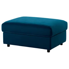 IKEA VIMLE ВИМЛЕ, табурет для ног с ящ д/хрн, Джупарп темно-зелено-голубой 694.335.86 фото