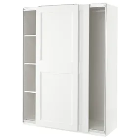 IKEA PAX ПАКС / GRIMO ГРІМО, гардероб, білий/білий, 150x66x201 см 394.297.79 фото