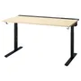 IKEA MITTZON МИТТЗОН, письменный стол, окл береза / черный, 140x80 см 895.281.16 фото
