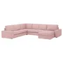 IKEA KIVIK КІВІК, кутовий диван, 5-місний з кушеткою, Гарматний світло-рожевий 994.847.15 фото