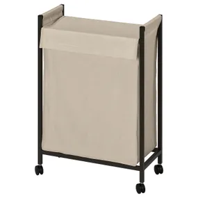 IKEA ENHET ЭНХЕТ, корзина для белья на колесиках, антрацит, 80 l 405.161.05 фото