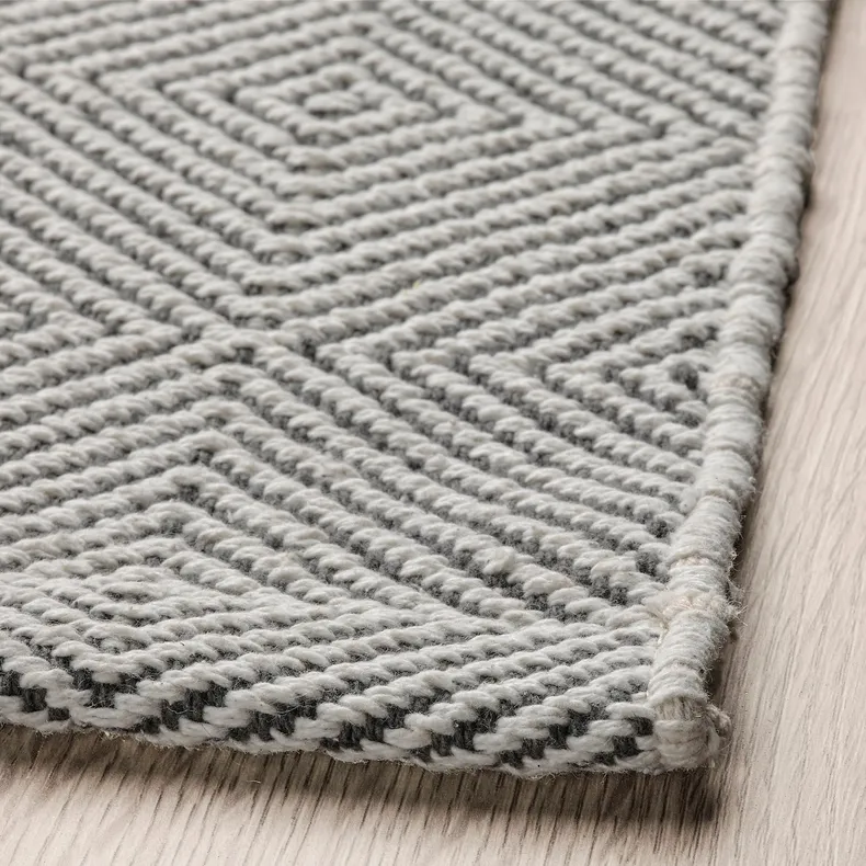 IKEA GÅNGVÄG ГОНГВЕГ, килим, пласке плетіння, сірий, 200x300 см 605.691.93 фото №2