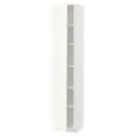 IKEA METOD МЕТОД, высокий шкаф с полками, белый / Вальстена белый, 40x37x200 см 895.073.12 фото thumb №1