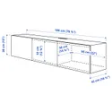 IKEA BESTÅ БЕСТО, тумба под ТВ, с дверцами, белый / Вястервикен белый, 180x42x38 см 394.222.16 фото thumb №7