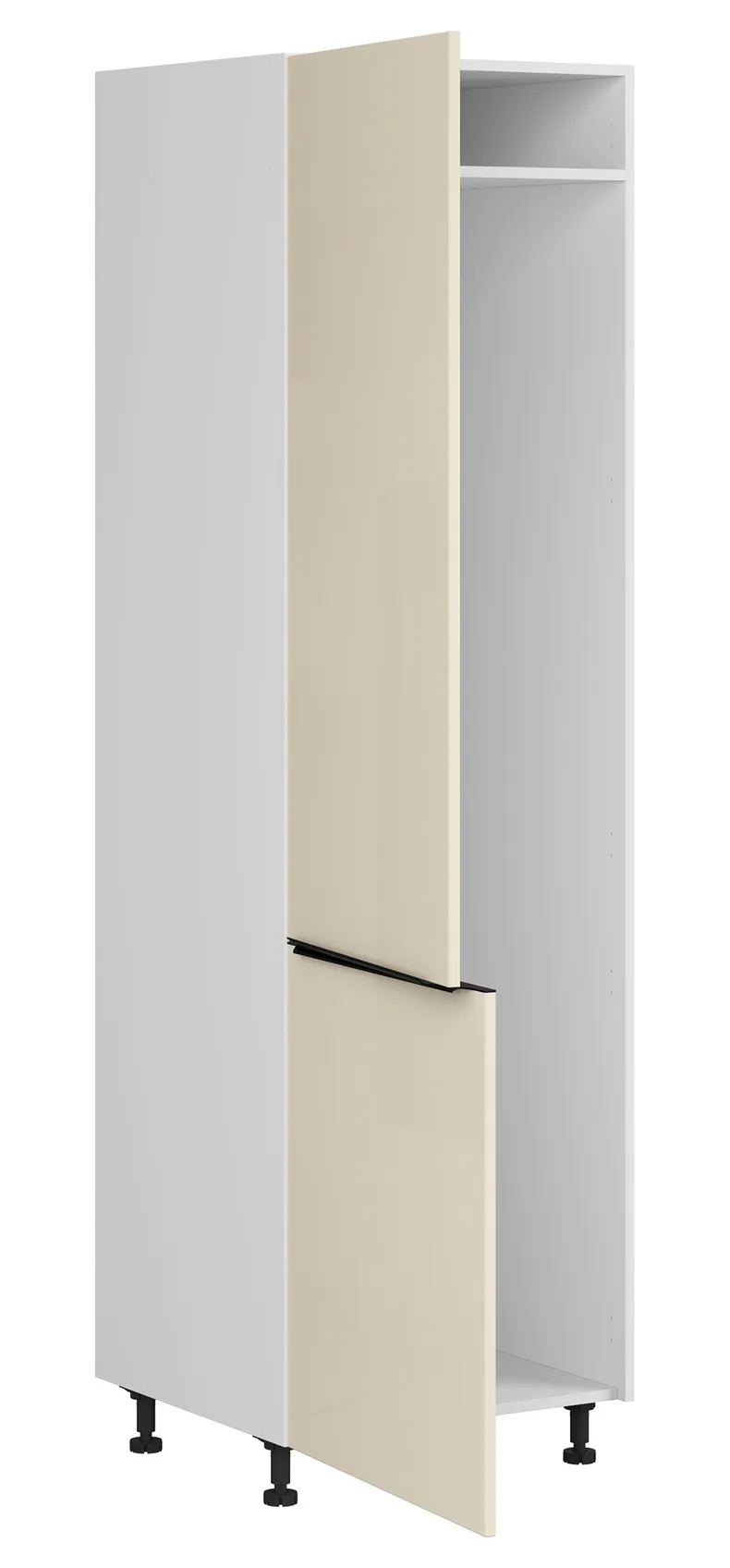 BRW Кухонный шкаф Sole L6 60 см левосторонний для установки холодильника магнолия жемчуг, альпийский белый/жемчуг магнолии FM_DL_60/207_L/L-BAL/MAPE фото №3