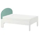 IKEA SLÄKT СЛЕКТ, каркас ліжка з рейковою основою, біла/сіра бірюза, 80x200 см 194.876.33 фото thumb №1