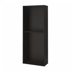 IKEA METOD МЕТОД, каркас высокого шкафа, под дерево черный, 80x37x200 см 002.125.73 фото