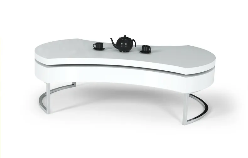 Журнальний стіл HALMAR AUREA 115x80 см білий, хром фото №1
