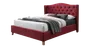 Двуспальная кровать SIGNAL ASPEN Velvet, Bluvel 59 - бордовый, 160x200 фото