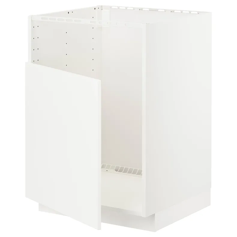 IKEA METOD МЕТОД, шкаф для мойки ТАЛЛШЁН, белый / белый, 60x60 см 195.509.69 фото №1