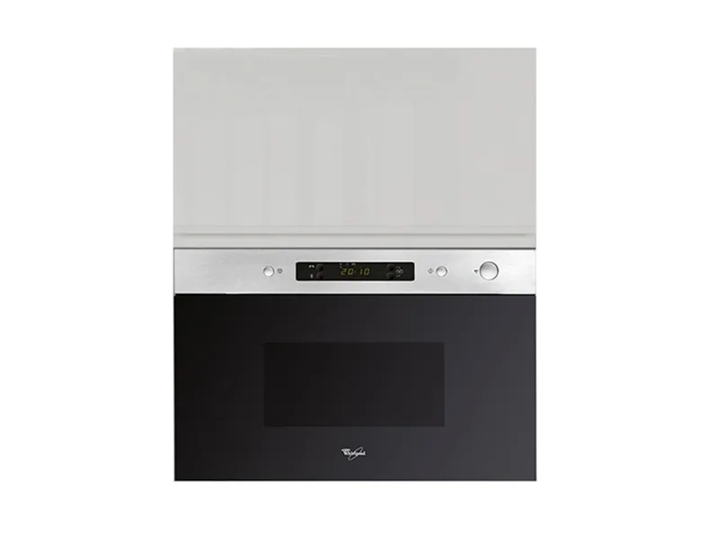 BRW Кухонный верхний шкаф Sole 60 см с микроволновой печью светло-серый глянец, альпийский белый/светло-серый глянец FH_GMO_60/72_O_MBNA900-BAL/XRAL7047/IX фото №2