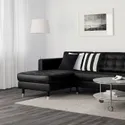 IKEA LANDSKRONA ЛАНДСКРУНА, 5-місний диван, з шезлонгом/Гранн/Бомстад чорний/металл 190.462.01 фото thumb №2