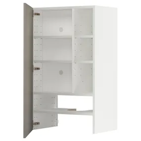IKEA METOD МЕТОД, настінн шаф д / витяжки з полиц / дверц, білий / стенсундський бежевий, 60x100 см 595.042.25 фото