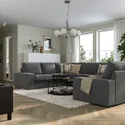 IKEA KIVIK КИВИК, 7-местный п-образный диван, Талмира средне-серая 595.278.06 фото thumb №2