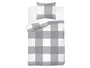 BRW Хлопковый комплект постельного белья Шахматный серый 140x200 + 2 x 70x80 см 093489 фото