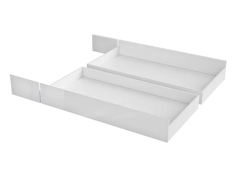 BRW Holten, шухляда для ліжка 120 і 140, білий/глянцево-білий SZU/120-BI/BIP фото №4