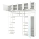 IKEA PLATSA ПЛАТСА, гардеробна шафа, 6 дверцят, біле дзеркальне скло STRAUMEN/FONNES біле, 300x42x301 см 494.369.20 фото thumb №1
