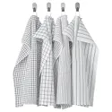 IKEA RINNIG РІННІГ, рушник кухонний, білий/темно-сірий/з малюнком, 45x60 см 204.763.46 фото thumb №1