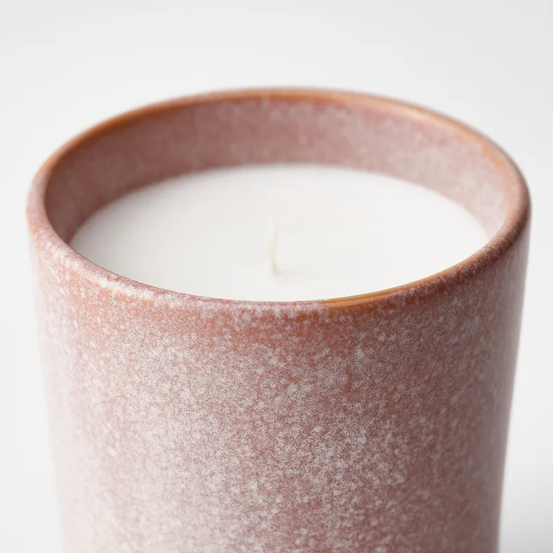 IKEA LUGNARE ЛУГНАРЕ, аром свічка у керамічній склянці, жасмин / рожевий, 50 Години 205.021.90 фото №7