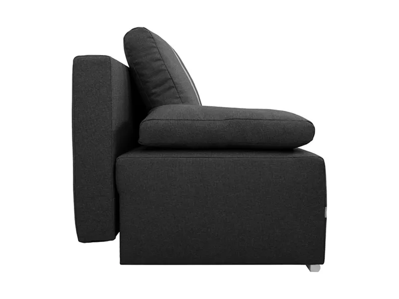 BRW Тримісний розкладний диван Mata з ящиком для зберігання чорний, Sawana 14 Black / Sawana 21 Grey SO3-MATA-LX_3DL-G2_B88701 фото №3