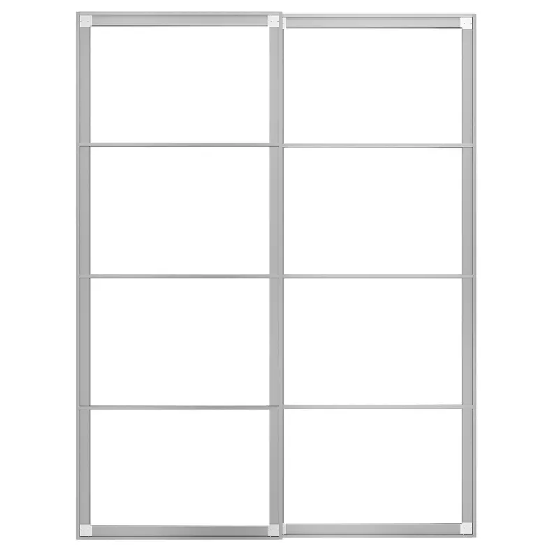 IKEA PAX ПАКС, пара рам для розс дверцят із рейкою, алюміній, 150x201 см 104.581.83 фото №1
