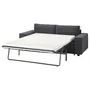 IKEA VIMLE ВІМЛЕ, 2-місний диван-ліжко, з широкими підлокітниками/Djuparp темно-сірий 995.372.62 фото