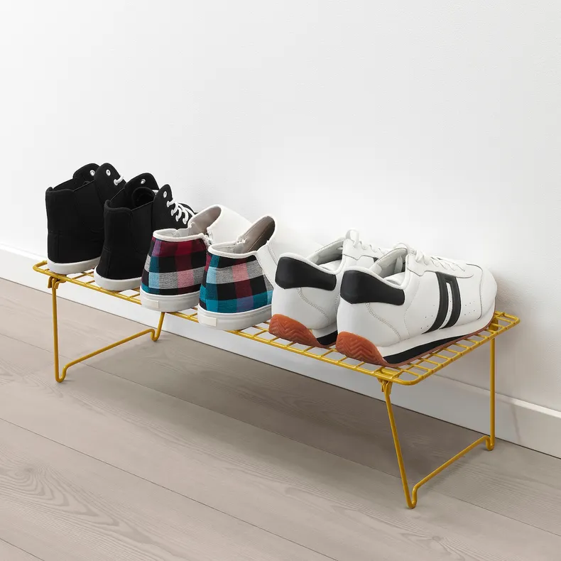 IKEA GREJIG ГРЕЙГ, полка для обуви, тёмно-жёлтый, 58x27x17 см 005.659.99 фото №4