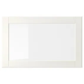 IKEA OSTVIK ОСТВІК, скляні дверцята, біле / прозоре скло, 60x38 см 104.727.06 фото