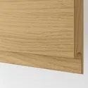 IKEA METOD МЕТОД / MAXIMERA МАКСИМЕРА, напольный шкаф / 2 фасада / 3 ящика, белый / Воксторп имит. дуб, 80x37 см 995.390.63 фото thumb №2