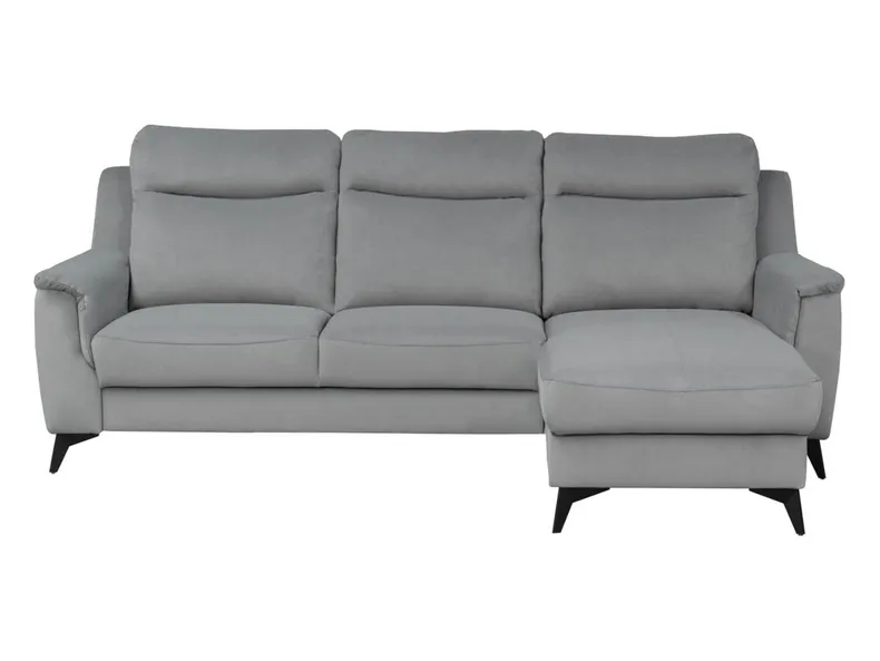 BRW Правосторонній кутовий розкладний диван Leo з ящиком для зберігання велюровий сірий, Матовий оксамит 85 NA-LEO-2F_REC/BK-TK1_B24044 фото №1