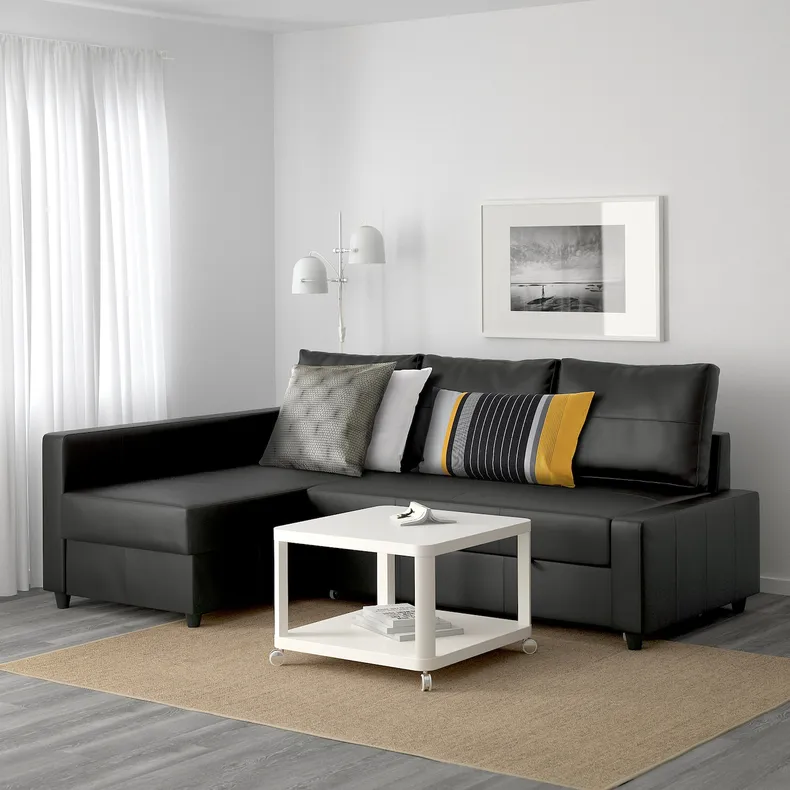 IKEA FRIHETEN ФРІХЕТЕН, кутов диван-ліжко із відд д / зберіг, БОМСТАД чорний 692.168.18 фото №3