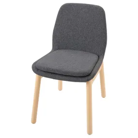 IKEA VEDBO ВЕДБУ, стул, береза / средний серый 104.179.89 фото