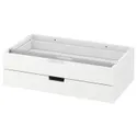 IKEA NORDLI НОРДЛІ, модульний комод, 2 шухляди, білий, 80x23 см 704.716.19 фото thumb №1